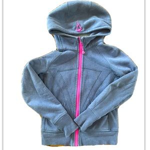 Ivivva Athletica By Lululemon Girls Scuba Hoodie Size 8 Full Zip Hooded Sweater